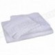 Lot de 1 drap de bain + 1 serviette + 2 gants FAIRTRADE blanc