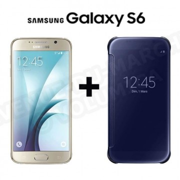 Samsung Galaxy S6 Or 32Go + Samsung Etui Clear Cover S6