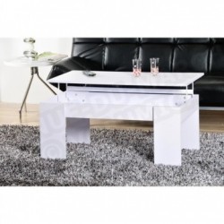 OPEN Table basse plateau relevable blanc