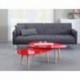 GALET Table basse 88 cm rouge