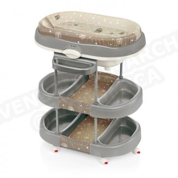 BREVI Table a langer avec baignoire Acqua Moka BREVI