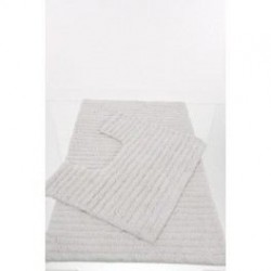 Tapis de salle de bain + contour wc blanc