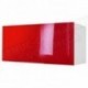 Caisson Hotte 1 porte 80 cm - Rouge Haute Brillance