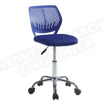 Chaise de bureau pivotante réglable ALPHA bleu