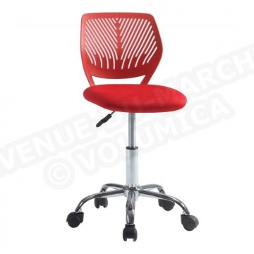 Chaise de bureau pivotante réglable ALPHA rouge
