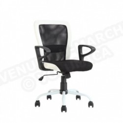 Fauteuil de bureau pivotant réglable FRESH noir blanc