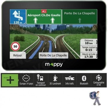 MAPPY S449, GPS 4", 14 pays - Cartes & Trafic gratuits a vie - Bluetooth