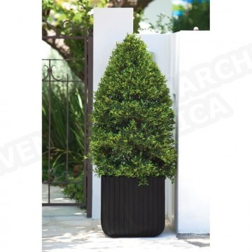 CUBE PLANTER Cache pot grand format 50,5 litres aspect lattes bois