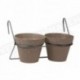 TOSCANE 2 Pots 6L moka+support DIA.25X20,6