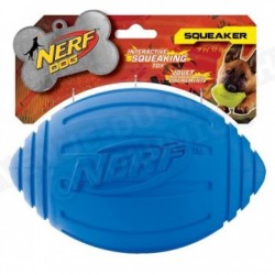 Jouet chien Nerf dog ridged football bleu