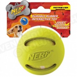 Jouet chien Nerf dog rubber tennis b vert