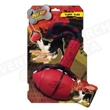 Jouet chien ballon Nerf dog infinity tug rouge