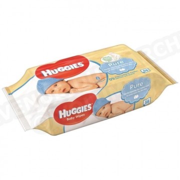 HUGGIES Lingettes Pure peaux sensibles x56