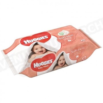 HUGGIES Lingettes Soft Skin enrichies Vitamie E x56