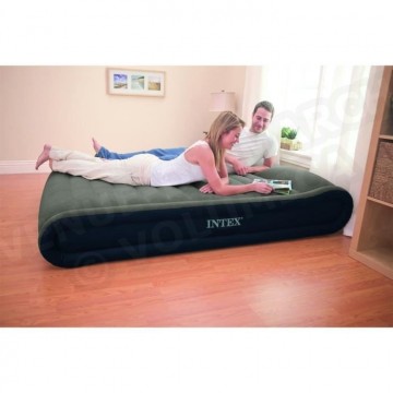 INTEX Matelas d'appoint gonflable 150x200cm 41cm + gonfleur fermeté réglable