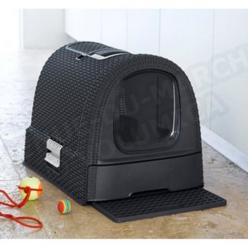 CURVER Maison de toilettes pour chat anthracite