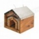 VADIGRAN Mangeoire Agia cedre et toit inox pour oiseau 23x23x23cm